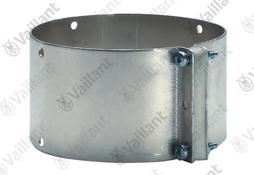 Metallklemmring von Vaillant, zylindrische Form mit mehreren Befestigungslöchern zur Montage, geeignet für verschiedene Anwendungen in Heizsystemen.